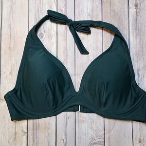 Old Navy Dark Green Halter Bikini Top